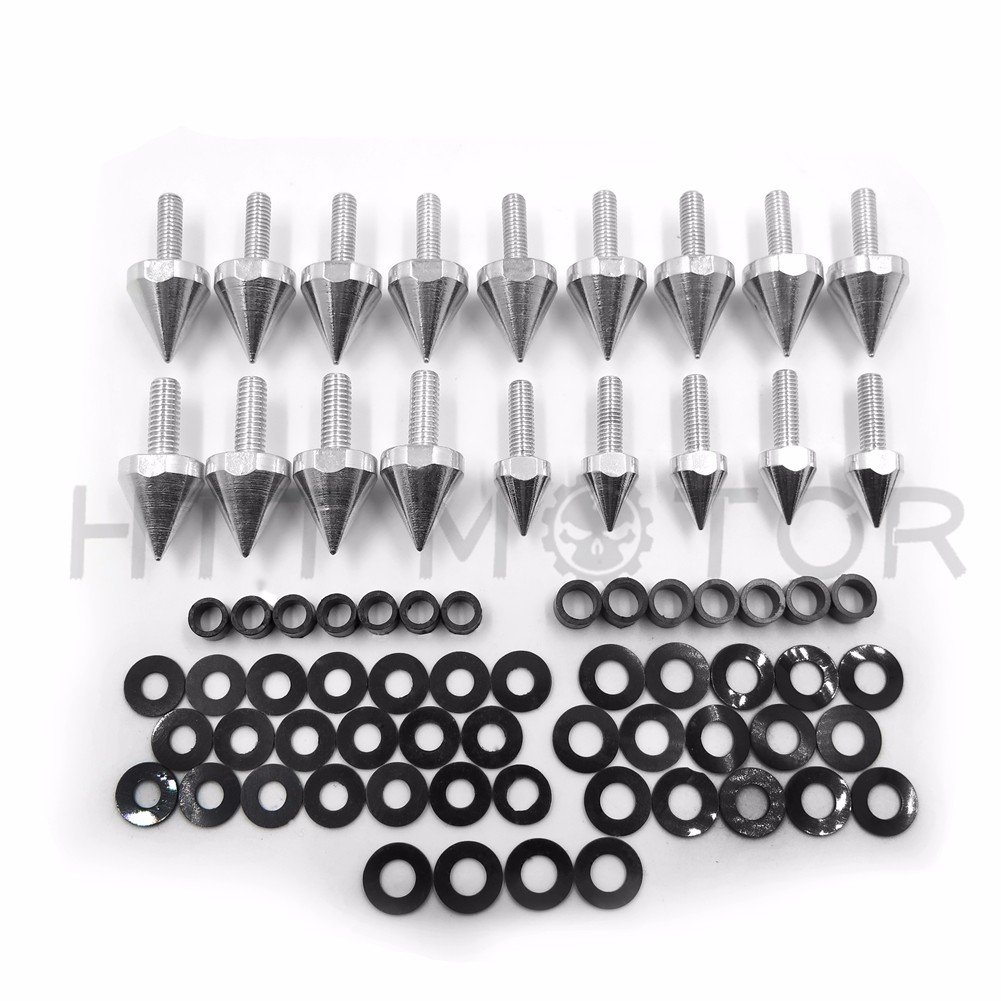 Amazon.com: SMT-Silver Spike Fairing Bolts Compatible With